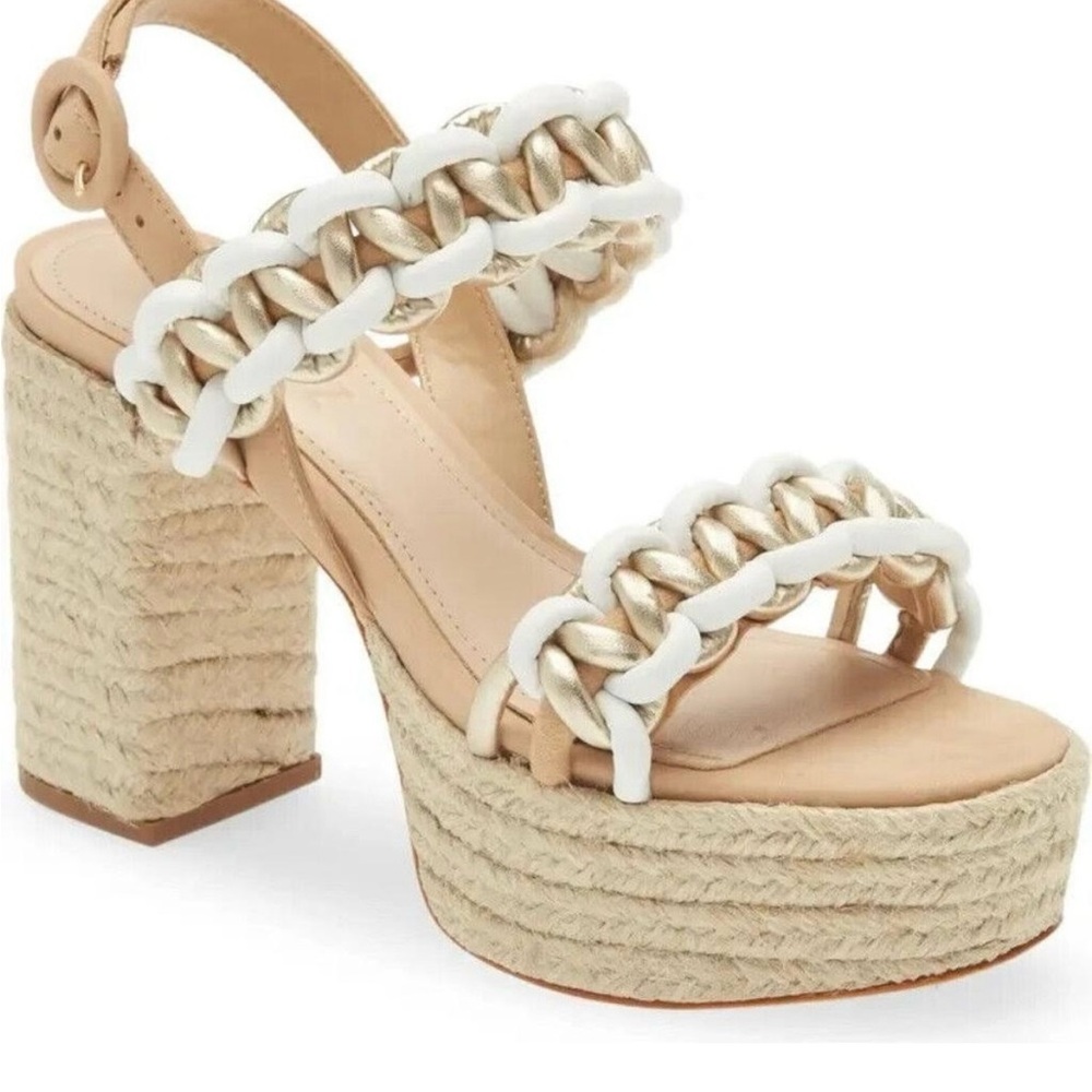 New in Box 
SCHUTZ Juliet Platform Espadrille Sandals sz 6B Light Nude